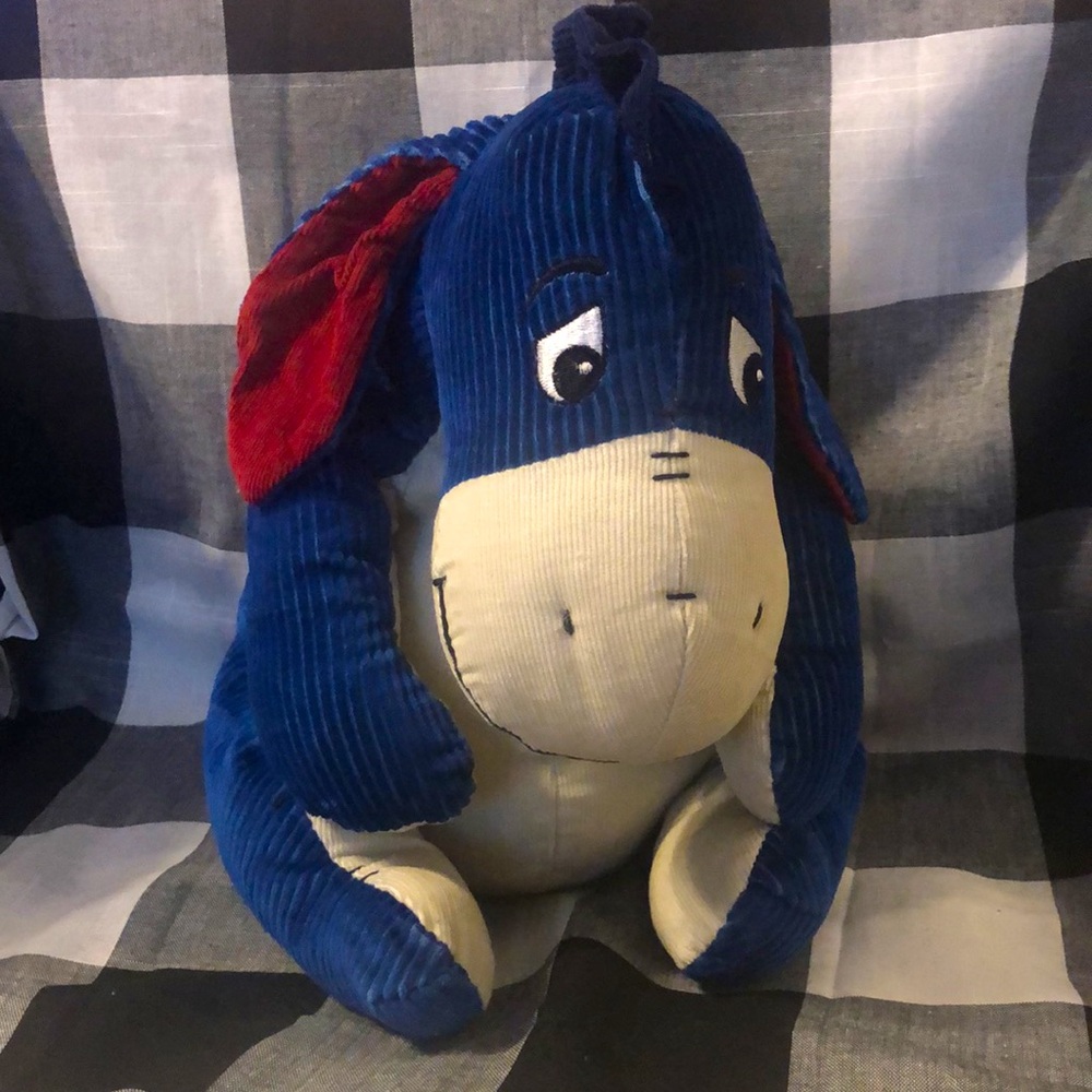SALE ❤️ Vtg Disney Store Winnie The Pooh Corduroy Eeyore Plush Detachable Tail
